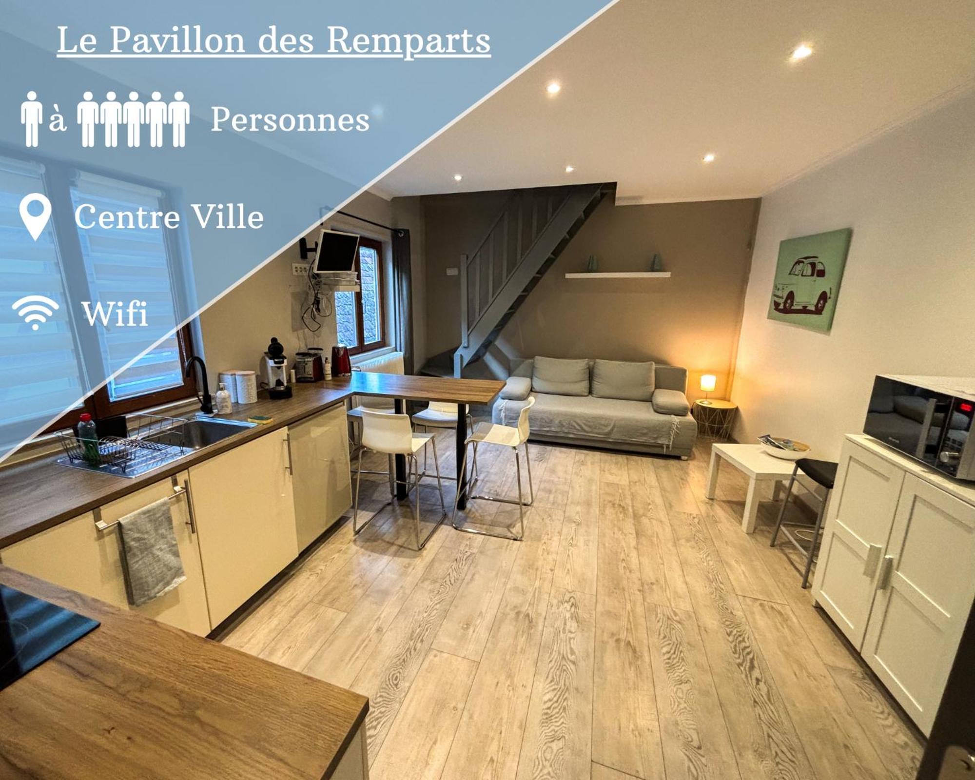 Le Pavillon Des Remparts - Commerces A Proximite - Centre-Ville - Appartement Cosy Оберне Экстерьер фото